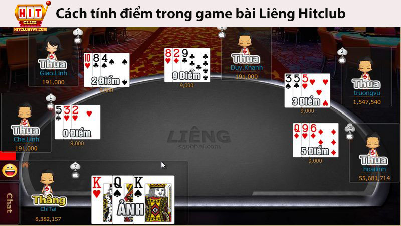 Cách tính điểm trong Liêng mà bạn cần biết