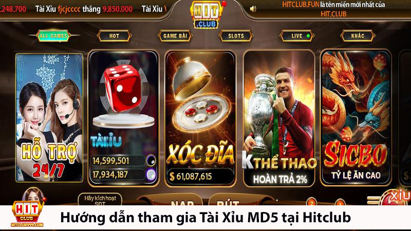 Quy trình tham gia game tài xỉu tại Hitclub chi tiết