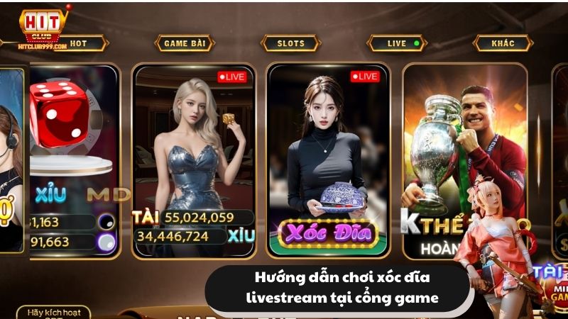 Hướng dẫn chơi xóc đĩa livestream tại cổng game